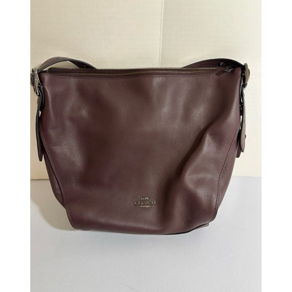 Coach Handbags - Coach Pebble Leather Dufflette Oxblood Crossbody‎ Bag Purse Adjustable